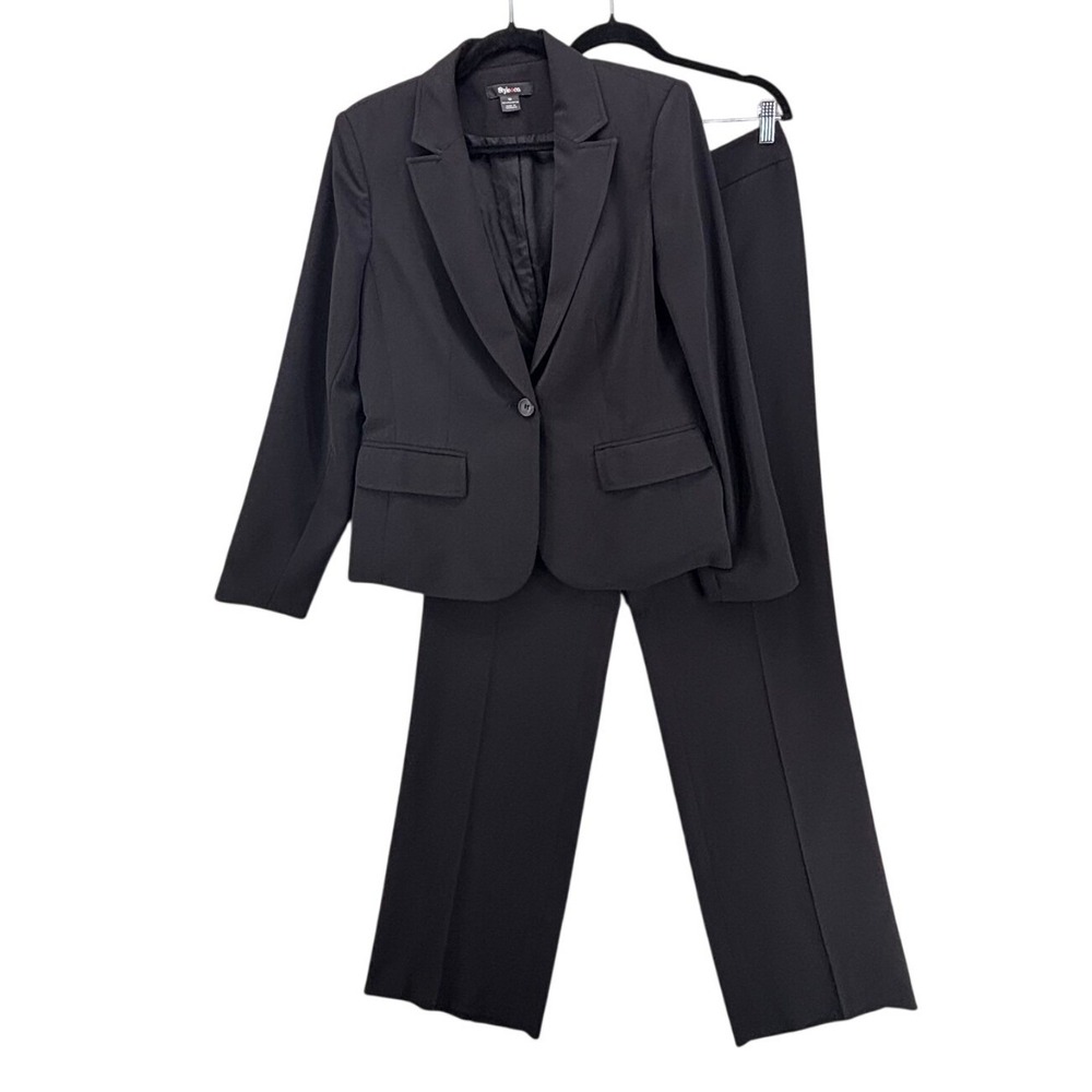 Style & Co Pant Suit Black 10